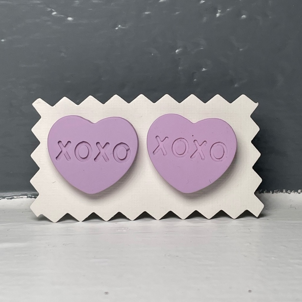 Valentine’s Conversation Heart Stud Earrings